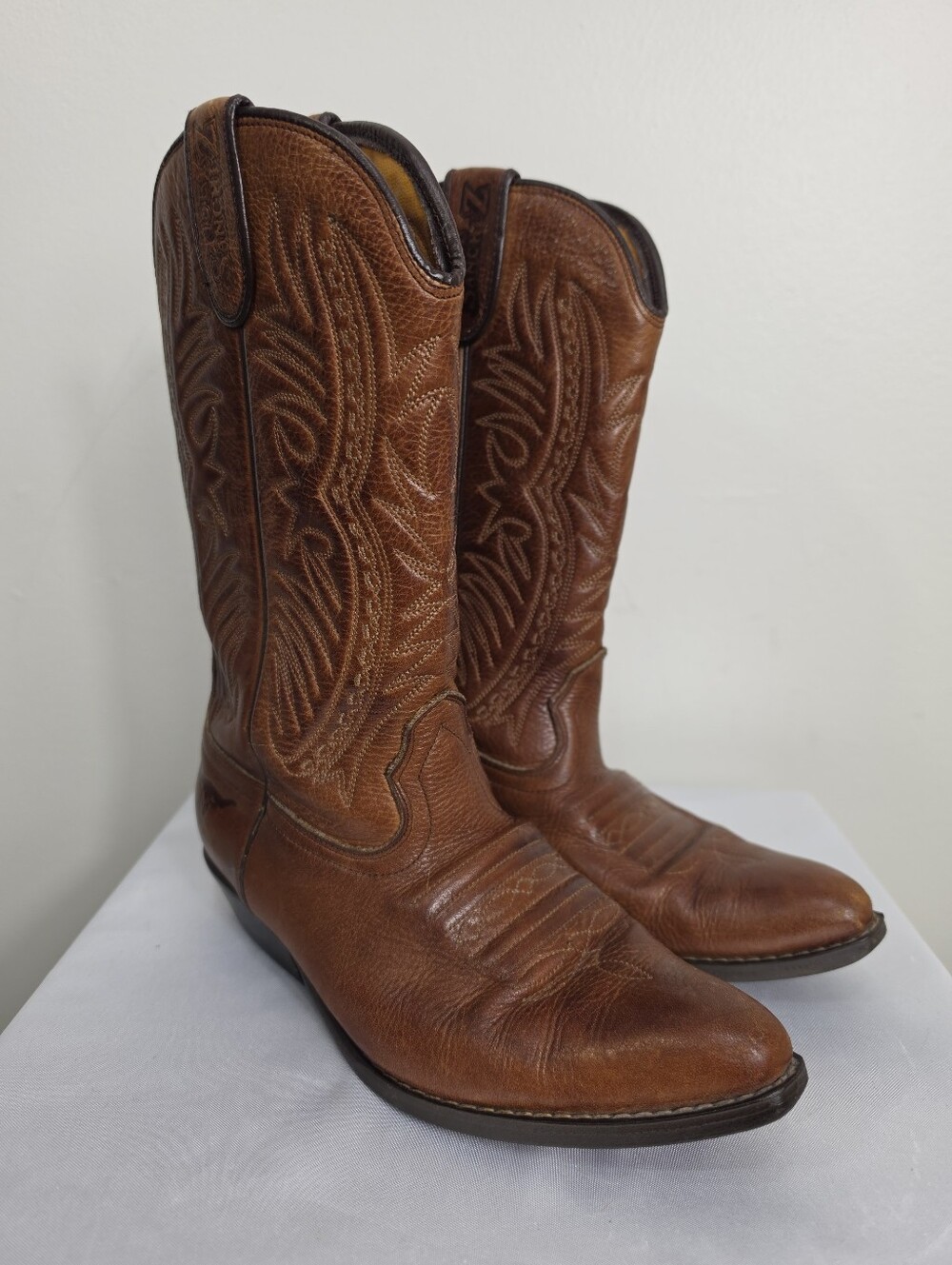 Vintage Sanchez Tan Leather Western Cowboy Boots